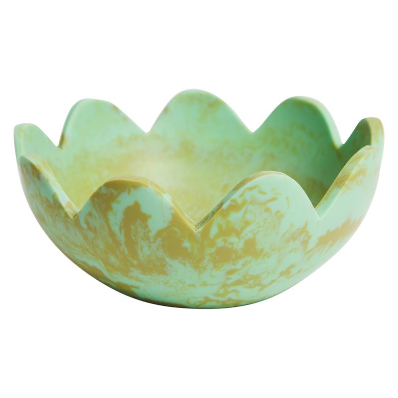 jumbled sage and clare resin petal bowl artichoke mint olive green chip keys trinket handmade bowl  entertaining kitchen bench australia jumbledonline